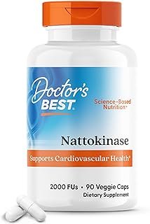 Doctor’s Best Nattokinase 2,000 Fu, Non-GMO, Gluten Free, Vegan, Supports Cardiovascular and Circulatory Health, 90 Veggie…