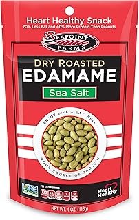Seapoint Farms Sea Salt Dry Roasted Edamame, 4 oz Gluten-Free Snack (12 Pack)