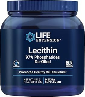 Life Extension Lecithin (97% Phosphatides De-Oiled), 16 Ounces