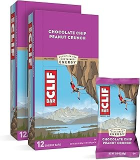 CLIF BARS - Energy Bars - Chocolate Chip Peanut Crunch - Made with Organic Oats - Plant Based Food - Vegetarian - Kosher (...