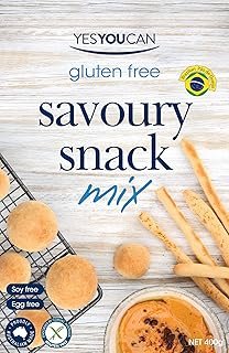 YesYouCan Savoury Snack Mix – Pao de Queijo – 1 x 400g pack. Gluten Free, Soy Free and Egg Free – Cheese Bread Snacks