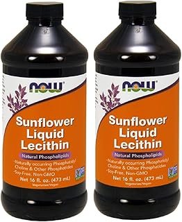 NOW Foods Sunflower Liquid Lecithin 16 Oz Oil- 2Pack