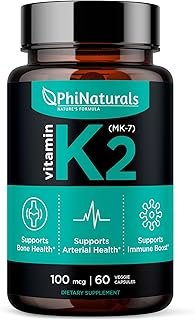 Vitamin K2 – MK7 – K2 100mcg – K2 Natto Organic Supplement Complex – Support Bone Health Heart Teeth – Non-GMO Made in USA…