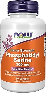 NOW Supplements, Phosphatidyl Serine 300 mg, Extra Strength, with Phospholipid compound derived from Soy Lecithin, 50 Soft…