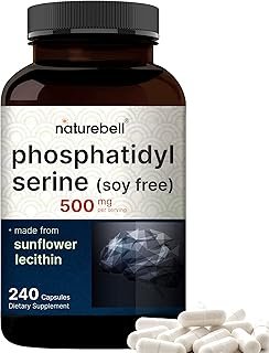 NatureBell PhosphatidylSerine 400mg Per Serving, 180 Capsules, No Soy, Made from Sunflower Lecithin, Strongly Supports Cog…
