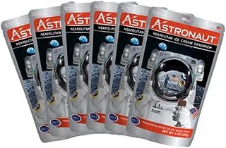 Astronaut Foods Freeze-Dried Ice Cream Sandwich, NASA Space Dessert, Neapolitan, 6 Count