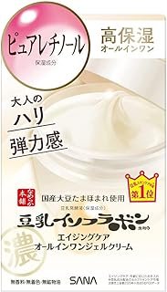 Sana Nameraka Honpo Soy Milk Isoflavone Wrinkle Gel Cream - 100 g (Green Tea Set)