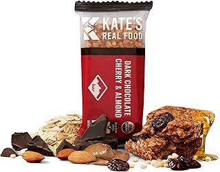 Kate’s Real Food Organic Granola Bars (2.2 oz, Pack of 6), Dark Chocolate Cherry & Almond Fruit & Nut Energy Bar Non-GMO, ...