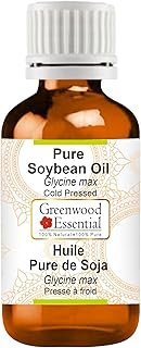 Greenwood Essential Pure Soybean Oil (Glycine max) 100% Natural Therapeutic Grade Cold Pressed for Personal Care 50ml (1.6...