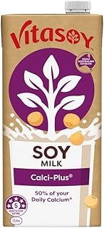 Vitasoy UHT Calci-Plus Soy Milk, 1 Litre (Pack of 12)