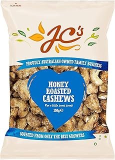 J.C.'S QUALITY FOODS Honey Roasted Cashews, 150 g
