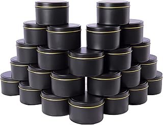 Edamame Candle Tin 24 Pcs,8oz,Candle Containers,Candle Jars for Candle Making,Arts&Crafts,Storage&More (40 Pcs Candle Wick…