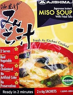Ajishima Fried Tofu Miso Instant Soup 6 g, 2 Pack