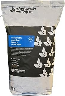 Wholegrain Milling Co, Sustainable Premium White Bakers Flour, 5kg – The Bran removed, leaving a premium, white flour. Opt…