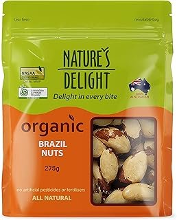 Natures Delight Organic Brazil Nuts 275 g