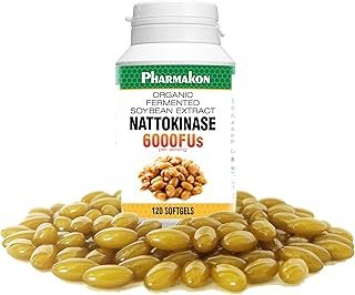 PHARMAKON Nattokinase, Bioavailable Soft Capsules, Organic Fermented Soybean Extract, 6000 FUs per Serving
