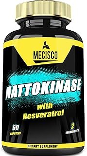 Nattokinase Supplement 4000 FU 200mg with Trans-Resveratrol – 3200mg per Serving for Heart Health, Circulatory & Body Mana…