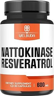 Nattokinase Supplement 3300mg with Trans-Resveratrol – Supports for Immunity System, Healthy Circulation & Body Balance – …