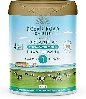 Ocean Road Dairies Organic A2 Protein Stage 1 Infant Formula for 0 to 6 Months Babies, 900 g