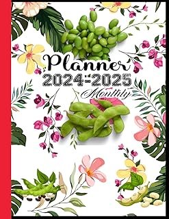 Edamame Gift: Edamame Pattern Monthly Planners: Two (2) Years Monthly Planner & Personal Scheduler, Logbook with 24 Months…