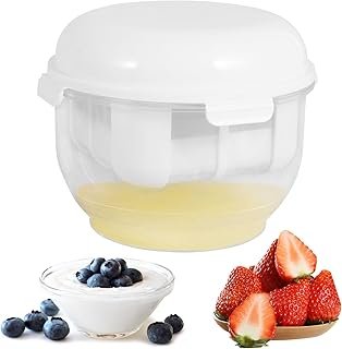 Yogurt Whey Separator with Fine Mesh Filter, Detachable Greek Yogurt Maker with Lid, Good Sealing Greek Yogurt Strainer, Y...