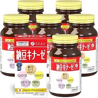 FINE JAPAN Nattokinase 4000FU – Derived from Japanese Natto 180g (250mg x 240 Tablets) set of 6