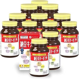 FINE JAPAN Nattokinase 4000FU – Derived from Japanese Natto 180g (250mg x 240 Tablets) set of 12