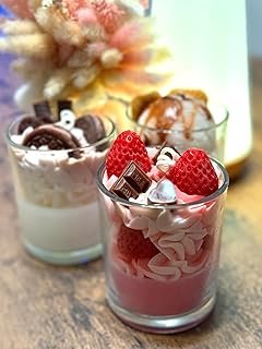 Ice Cream/Gift Candles/Decor Candles/Jar Candles/Soy Wax Candles (Strawberry)