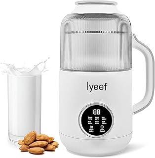 Nut Milk Maker, Lyeef 800ml Automatic Soy Milk Maker, Almond, Coconut, Oat, Soy, Purees, Plant-Based Milk Maker Machine, 1…