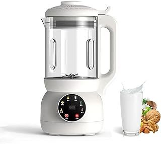 Soymilk Maker, 1000ML Juicer Soy Milk Machine, 600W Heating Power Ten-Leaf Blade Smart Reservation Self Clean KeepWarm Boi...