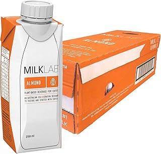 MILKLAB Almond Milk 24 x 250mL Barista Milk For Coffee, Latte & Espresso, Dairy Free, Plant Based, Vegan