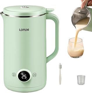 Soy Milk Maker(AU Plug), 600ML Nut Milk Maker, Homemade Soy, Rice Paste, Milkshake, Juice, with Keep Warm/Self-Cleaning/Bo…