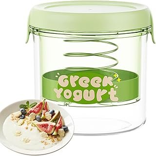 Yogurt Strainer with Lid,Yogurt Whey Separator with Lid - Kitchen Food Gadgets with Tight-Fitting Lid for Soy Milk, Chees...