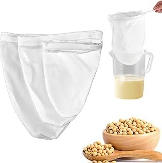 Nut Milk Bags, Pack of 3 Straining Cloth Nut Milk Bag Cheesecloth Filter Bag for Nut Milk, Fruit Juice, Soy Milk, Coffee, …