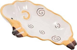 GRADENEVE Japanese Ceramic Small Plate Tea Bag Coaster Shell Plates Soy Sauce Dish Tea Bag Holder Sauce Bowl Seashell Bowl…